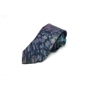 Vintage Silk by Jasmine 100% Silk Blue Purple Abstract Necktie